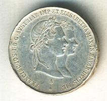 Ausztria 1854A. Gulden Ag "Uralkodói házasság" Bécs (12.95g) T:3
Austria 1854A Gulden Ag &...