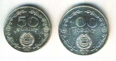 1970. 50Ft Ag + 100Ft "Felszabadulás" pár T:BU