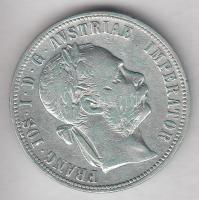 Ausztria 1884. 1Fl Ag "Ferenc József" T:2- Austria 1884. 1 Florin Ag "Franz Joseph" C:VF