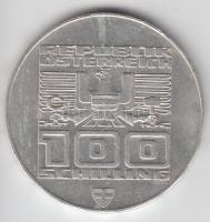 Ausztria 1976. 100Sch Ag "Innsbruck - XII. téli olimpia / Síelő" T:2
Austria 1976. 100 Sch...