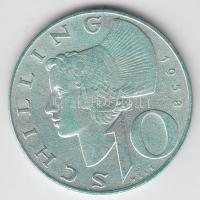 Ausztria 1958. 10Sch Ag T:3 Austria 1958. 10 Schilling Ag C:F