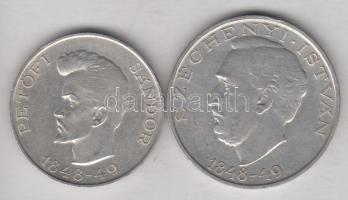 1948. 5Ft Ag "Petőfi" T:2 + 10Ft "Széchenyi" Ag T:2/2-