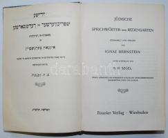 Ignaz Bernstein: Jüdische Sprichwörter und Redensarten. Wiesbaden, 1988, Fourier. Kartonkötésben, hi...