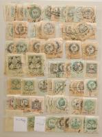 1851- 3 db szignettás, 12 db bélyeges okmány + 220 db okmánybélyeg berakólapokon és borítékban (dossziéban)