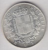 Olaszország 1873. 5L hamisítványa T:2
Italy  1873. 5 Lire fake C:XF