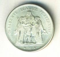 Franciaország 1875A. 5Fr Herkules csoport hamisítványa T:2-
France 1875A. 5 Francs Ag "Hercules...