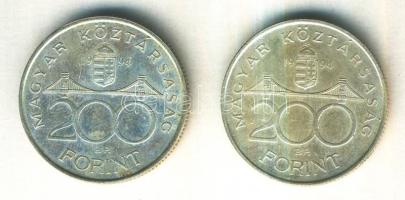1994. 200Ft Ag "Deák" (2x) T:2-