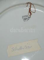 Simó Ágoston (1925-2011): Szex. Egyedi mintázatú, kézzel festett, jelzett dísztányér / 
Porcelain pl...