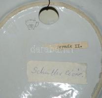 Simó Ágoston (1925-2011): Organikus formák. Egyedi mintázatú, kézzel festett, jelzett, nagyméretű dí...