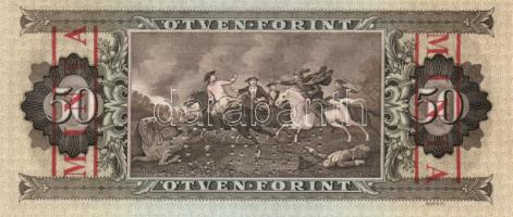 1969. 50Ft "D 019" "MINTA" felülnyomással és perforációval és felfelé csúszott n...