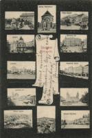 Pécs vasútállomással és a Schlauch villateleppel