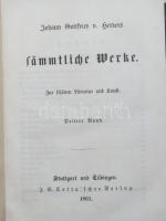 Johann Gottfried v. Herders sämmtliche Werke. Zur schönen Literatur und Kunst Bde. 3-8. Stuttgart - ...