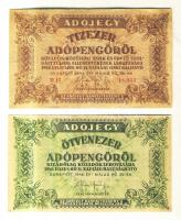 1930-1946. 30db bankjegy a pengő korszakból, közte fordított címeres adópengő is T:II,II-,III