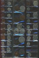 Vegyes világpénz gyűjtemény nagyalakú albumba rendezve, összesen 278db érme, köztük ezüst érmék is, ...