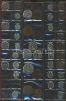 Vegyes világpénz gyűjtemény nagyalakú albumba rendezve, összesen 278db érme, köztük ezüst érmék is, ...