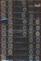 Vegyes világpénz gyűjtemény nagyalakú albumba rendezve, összesen 278db érme, köztük ezüst érmék is, ...