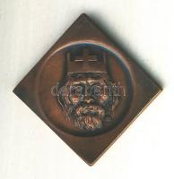 Lapis András (1942-) 1988. "I. István 975?-1038 / Szegedi Éremgyűjtők" Br csegely emlékérem (42.5mm) T:1