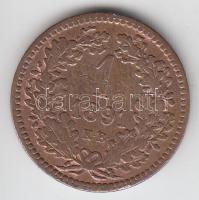 1891KB 1kr "Fiumei címer" T:3