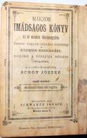 Mákzór imádságos könyv az év minden ünnepnapjára... Magyarra fordította: Schön József. I. köt.: ros-hássonó-ünnep első napjára. Bp., 1902, Schwartz Ignácz. Kétnyelvű magyar-héber imádságos könyv egészvászon kötésben, a címlapon ajándékozó sorokkal