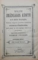 Mákzór imádságos könyv az év minden ünnepnapjára... Magyarra fordította: Schön József. IV. köt.: jóm-kippur ünnepre. Bp., é.n., Schwarz Ignacz. Héber-magyar kétnyelvű könyv aranyozott dombornyomott egészvászon kötésben