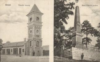 Ercsi tűzoltó torony, Eötvös-szobor (EK)