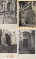 Ják - 4 db régi képeslap a templomról