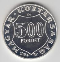 1994. "Kossuth Lajos" 500Ft Ag T:PP Dísztokban, tanúsítvánnyal!