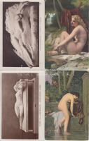 6 db régi, erotikus művészlap, mind használatlan
