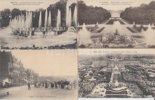 10 db régi városképes lap, franciaországi városokról, (főleg Versailles) mind használatlan