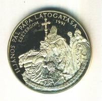 Bognár György (1944-) 1991. "II.János Pál pápa látogatása - Esztergom" aranyozott emlékére...