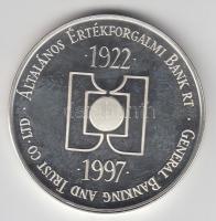 Fritz Mihály (1947-) / Szabó Géza (1939-) 1997. "75 éves az ÁÉB Bank Rt." Ag(0.925) emléké...