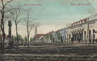 Kula Szent István street, Shop of Fecsei Miksa, Shop of Kirilovits & Jakobb (EK)