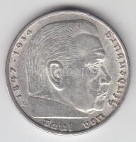 Német 3. Birodalom 1936A 5M Ag "Hindenburg" T:2/2- German Third Reich 1936A 5 Marks Ag "Hindenburg" C:XF/VF