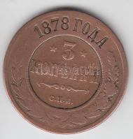 Oroszország 1878. 3k T:2-,3 Russia 1878. 3 Kopek C:VF,F