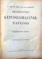 1907 Az 1906. évi május hó 19-ére hirdetett Országgyülés Képviselőházának Naplója IX-X. köt. Hiteles...