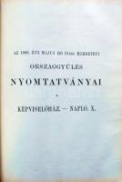 1907 Az 1906. évi május hó 19-ére hirdetett Országgyülés Képviselőházának Naplója IX-X. köt. Hiteles...