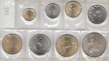 1993. 1Ft-200Ft 8db klf, forgalmi sor, közte 200ft Ag "MNB" T:1,2