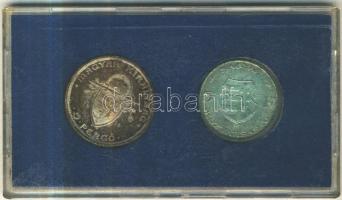1938. 5P Ag "Szent István" T:2 + 1947. 5Ft Ag "Kossuth" mindkettő plasztik tokban T:2