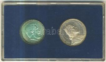 1938. 5P Ag "Szent István" T:2 + 1947. 5Ft Ag "Kossuth" mindkettő plasztik tokba...