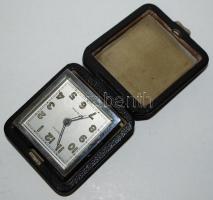 Looping összecsukható 8 napos svájci utazóóra saját bőrtokjában, nem jár /
8 days Swiss travel watch...