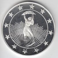 DN "Eurofantáziák - Szabadság szobor" Ag (0,999) emlékérem (20,7g) T:PP tanúsítvánnyal! Csak 2000db!