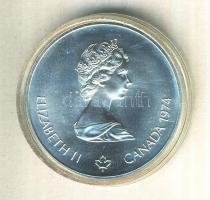 Kanada 1974. 5$ Ag "Montreali olimpia - Atléta fáklyával" T:1 Canada 1974. 5 Dollars Ag "Montreal Olympic games" C:Unc