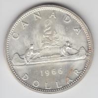 Kanada 1966. 1$ Ag "Kenu" T:2
Canada 1966. 1 Dollar Ag "Canoe" C:XF