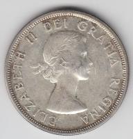 Kanada 1960. 1$ Ag "Kenu" T:2 Canada 1960. 1 Dollar Ag "Canoe" C:XF