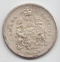 Kanada 1962. 50c Ag "II. Erzsébet" T:2 
Canada 1962. 50 Cents Ag "Elizabeth II" ...
