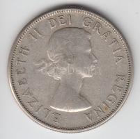 Kanada 1958. 50c Ag "II. Erzsébet" T:2-  Canada 1958. 50 Cents Ag "Elizabeth II" C:VF