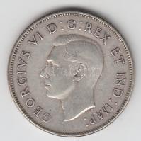 Kanada 1945. 50c Ag "IV. György" T:2-  Canada 1945. 50 Cents Ag "George VI" C:VF