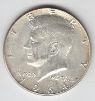 Amerikai Egyesült Államok 1964. 1/2$ Ag "Kennedy" T:2 USA 1964. 1/2 Dollar Ag "Kennedy" C:XF