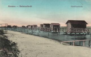 Balatonszemes fürdőkabinok