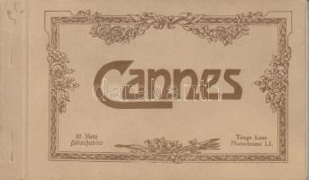 Cannes - 10 darabos, háború előtti képeslapfüzet nagyon szép állapotban